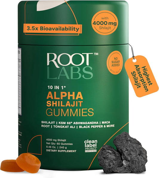 ROOT LABS 10-in-1 Alpha Shilajit Gummies